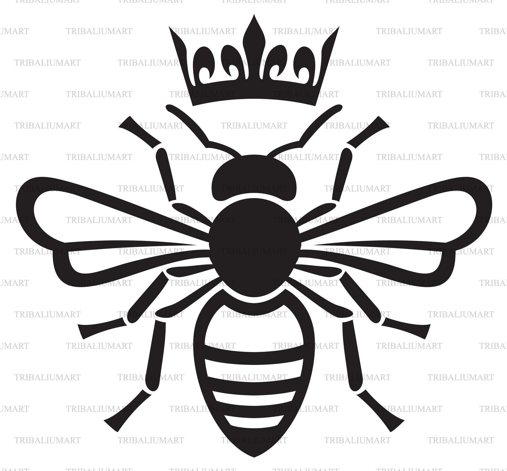 Download Bee Queen Cut Files For Cricut Clip Art Silhouette Eps Svg Pdf Png Dxf Jpeg So Fontsy
