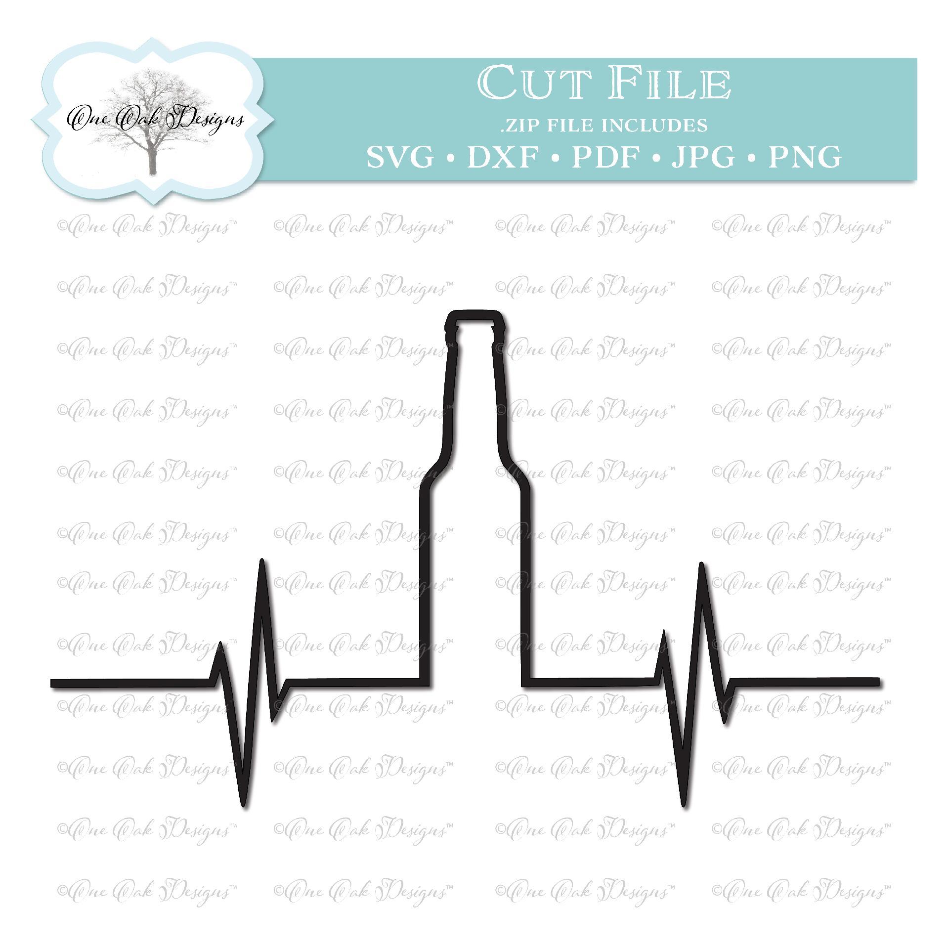 Download Beer Bottle Ekg Heartbeat So Fontsy