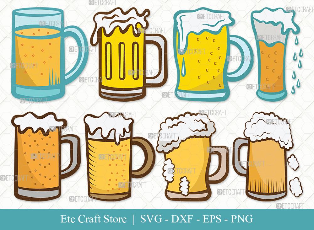 Beer Mug Clipart Svg Cut File Beer Svg Beer Clink Svg Beer Glass Svg Beer Mugs Bundle Eps Dxf Png So Fontsy