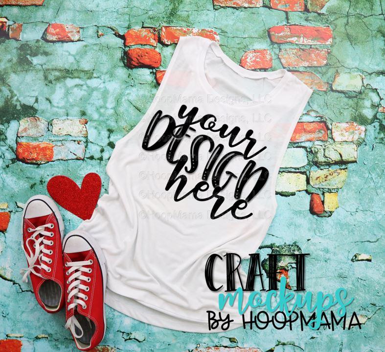 Download Bella + Canvas 8803 Women's Flowy Muscle Tank - MOCK UP - Independent Ladies Mock Up Collection ...