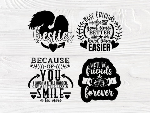 Download Best Friends Signs Svg Bundle Friendship Quotes So Fontsy