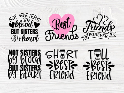 Best Friends Svg Bundle Besties Svg Sisters Svg So Fontsy