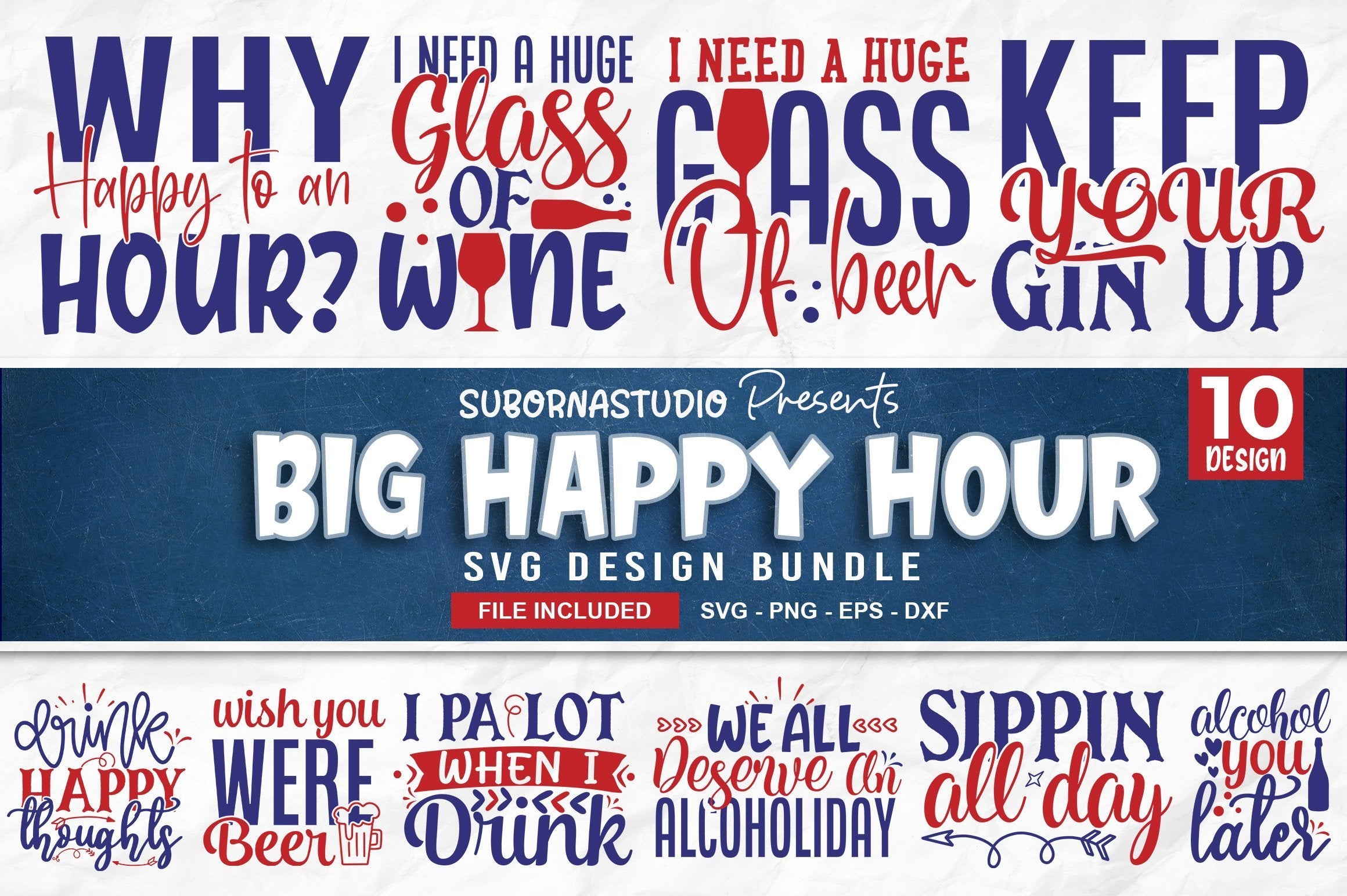 Download Big Happy Hour Svg Bundle So Fontsy