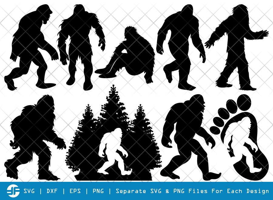 Bigfoot SVG Cut Files | Bigfoot Silhouette Bundle - So Fontsy