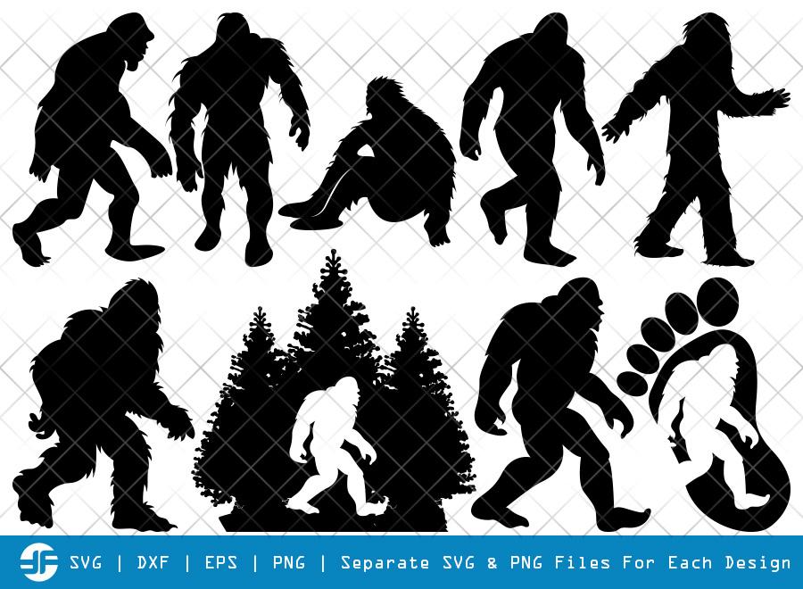 Download Bigfoot Svg Cut Files Bigfoot Silhouette Bundle So Fontsy