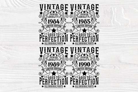 Download Birthday Bundle Svg Vintage Svg 1981 2000 Svg So Fontsy