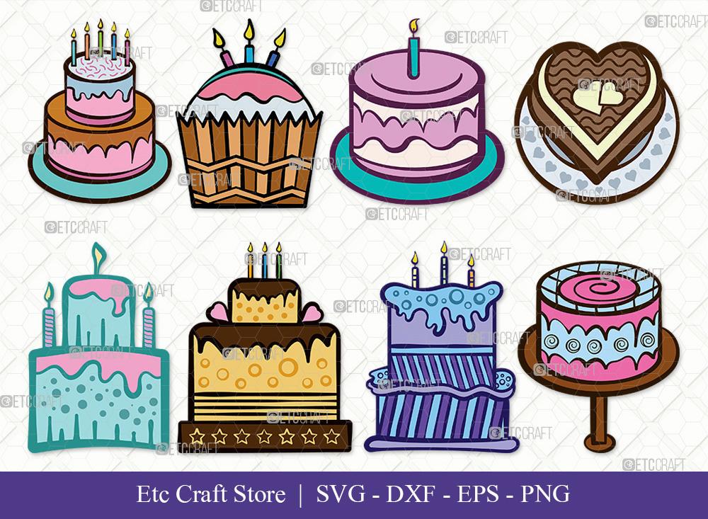 Download Birthday Cake Clipart Svg Cut File Birthday Cake Svg Cupcake Svg Candle Svg Anniversary Cake Bundle Eps Dxf Png So Fontsy