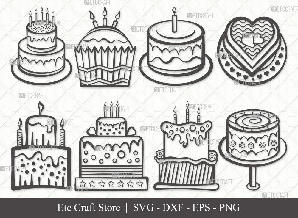 Download Birthday Cake Outline Svg Cut File Cake Svg Cake Silhouette Svg Cupcake Svg Candle Svg Anniversary Cake Bundle Eps Dxf Png So Fontsy