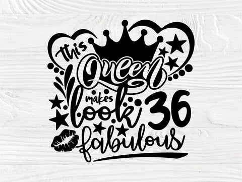 Download Birthday Girl Svg 36th To 55th Birthday Queen Svg So Fontsy