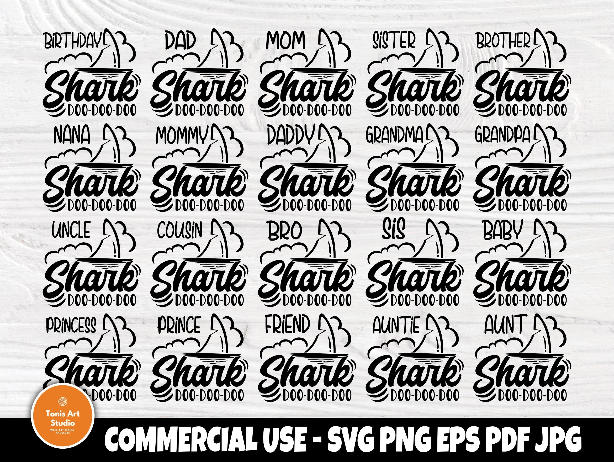 Free Free 341 Daddy Shark Svg Black And White SVG PNG EPS DXF File