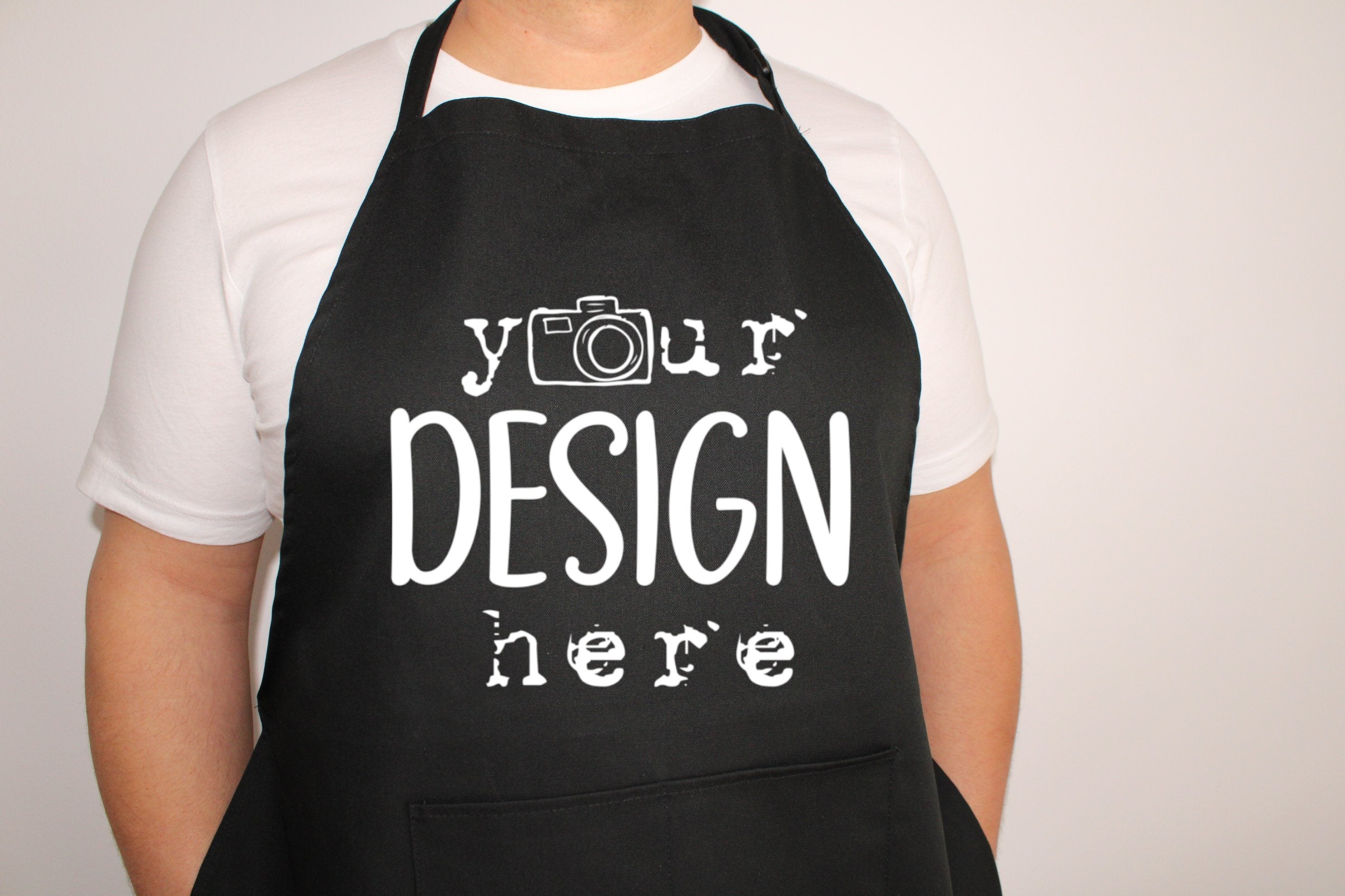 Download Black Apron Mockup Men Model Mock Up Blank Apron Template Black Apro So Fontsy