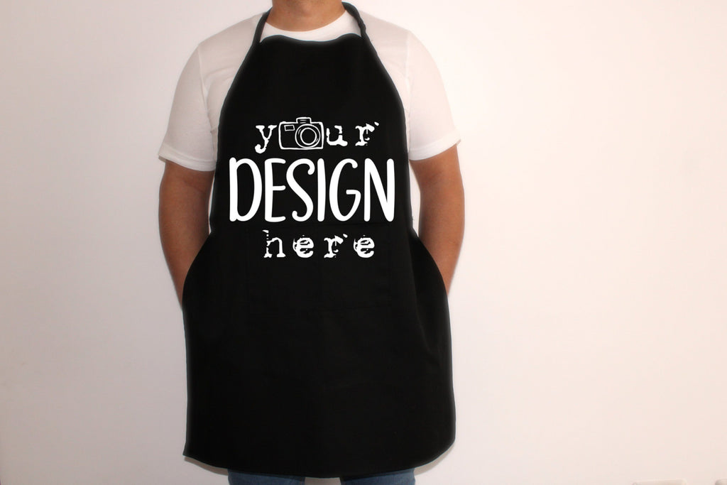 Black Apron Mockup, Men Model Mock Up, Blank Apron Template,Black Apro - So Fontsy