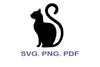 black cat svg, halloween svg, cat svg, halloween cat svg, halloween ...