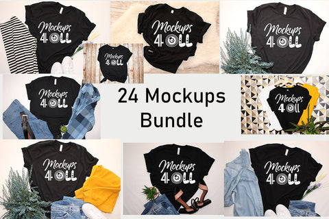 Download Black T Shirts Mockups Design Bundle Bella Canvas 3001 Bundle Unisex Designs Men S Mockup Woman Mockup Black Mockup Flat Lay Jpg File So Fontsy