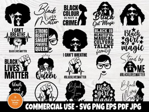 Download Black Woman Svg Bundle Black Girl Magic Svg Files So Fontsy