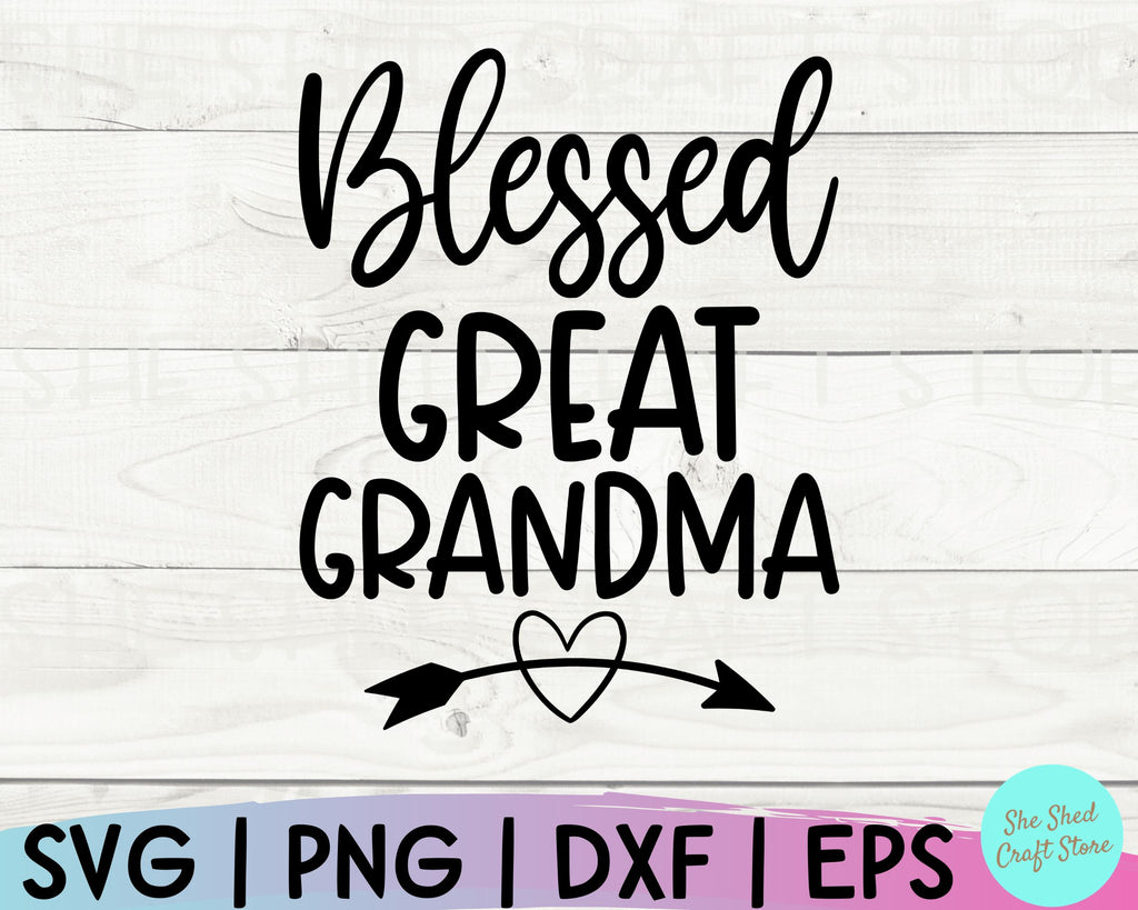 Blessed Great Grandma Svg, Grandma Svg, Grandmother Svg, Mothers Day