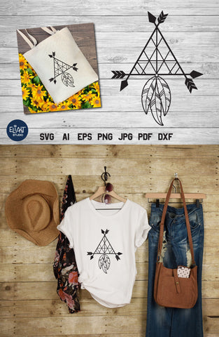 Download Boho Dream Catcher Svg Triangle Dreamer With Feathers So Fontsy