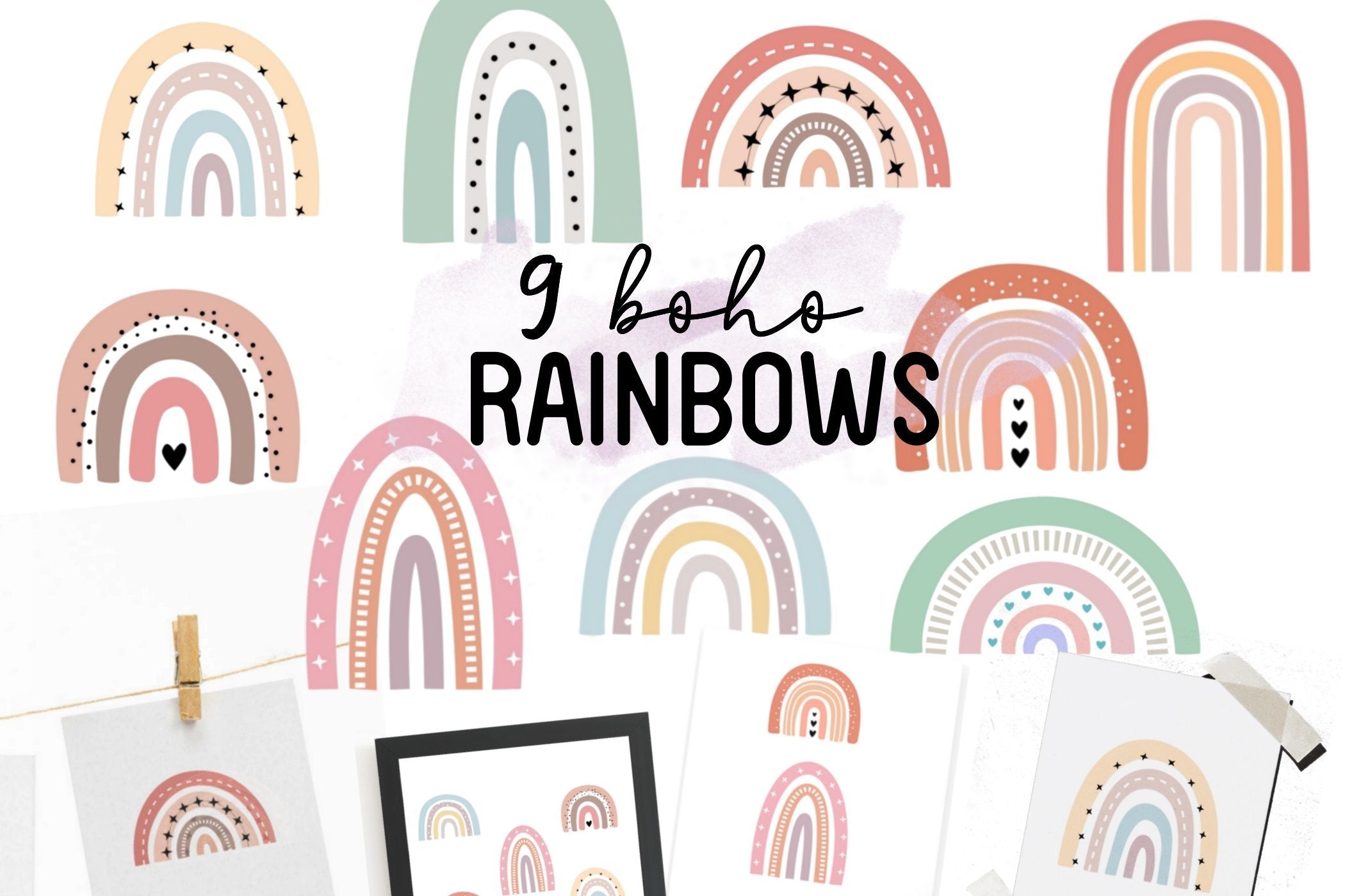 Download Boho Rainbow Svg Cut File Rainbow Illustrations So Fontsy