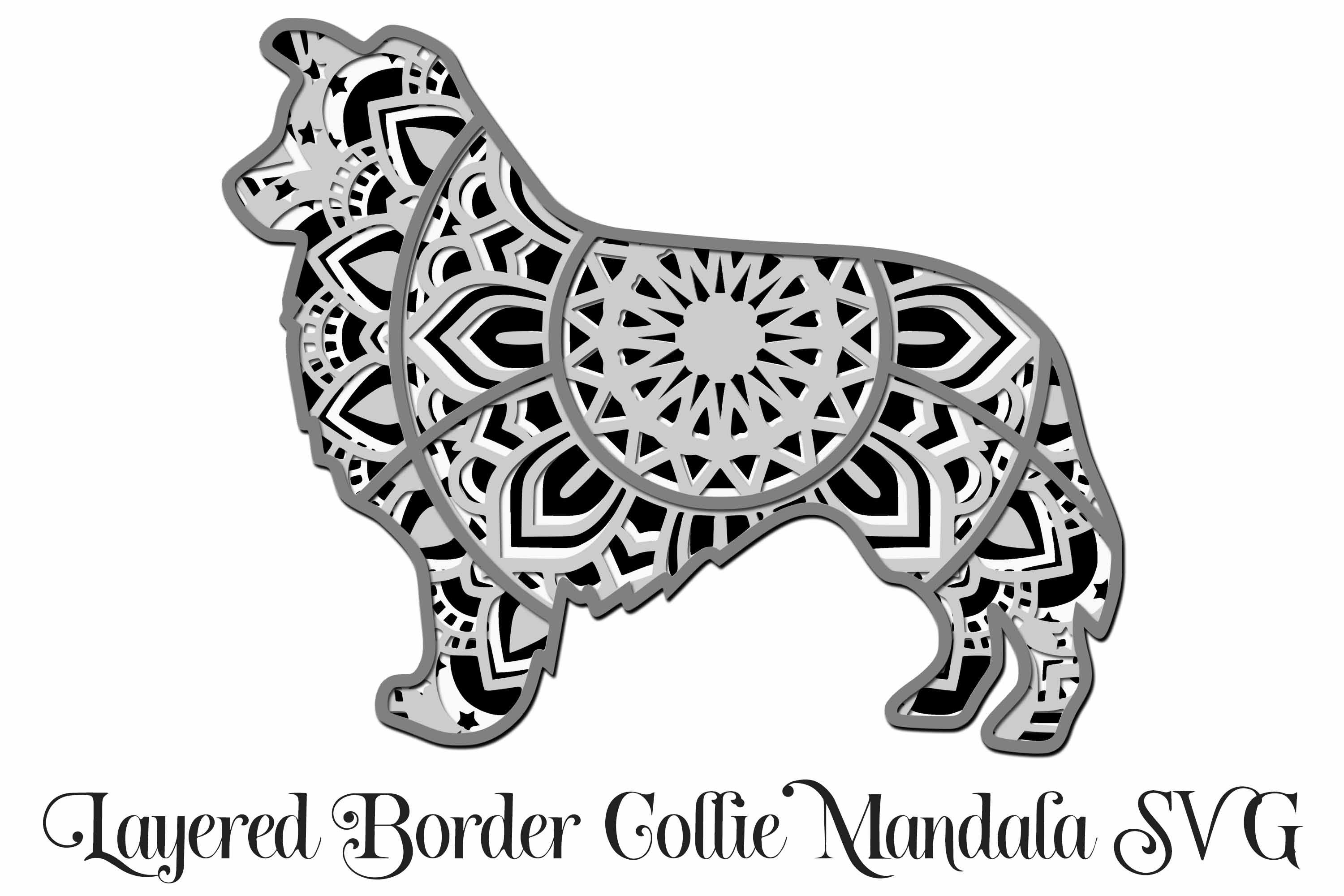 Download Border Collie Layered Mandala Svg So Fontsy