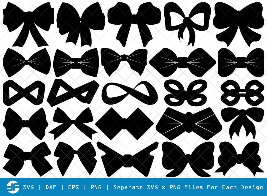 Download Bow Svg Cut Files Ribbon Svg Bow Tie Silhouette Bundle So Fontsy