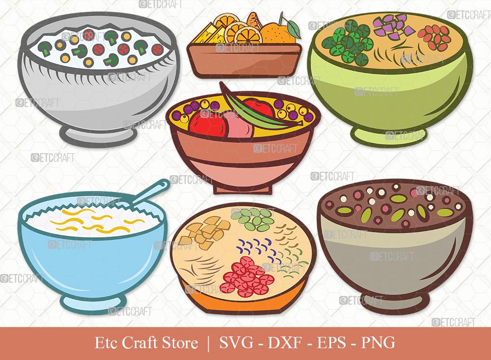 Download Bowl Healthy Clipart Svg Cut File Flakes Wheat Svg Spoon Corn Svg Soup Bowl Svg Bowl Of Soup Svg Eps Dxf Png Bundle So Fontsy