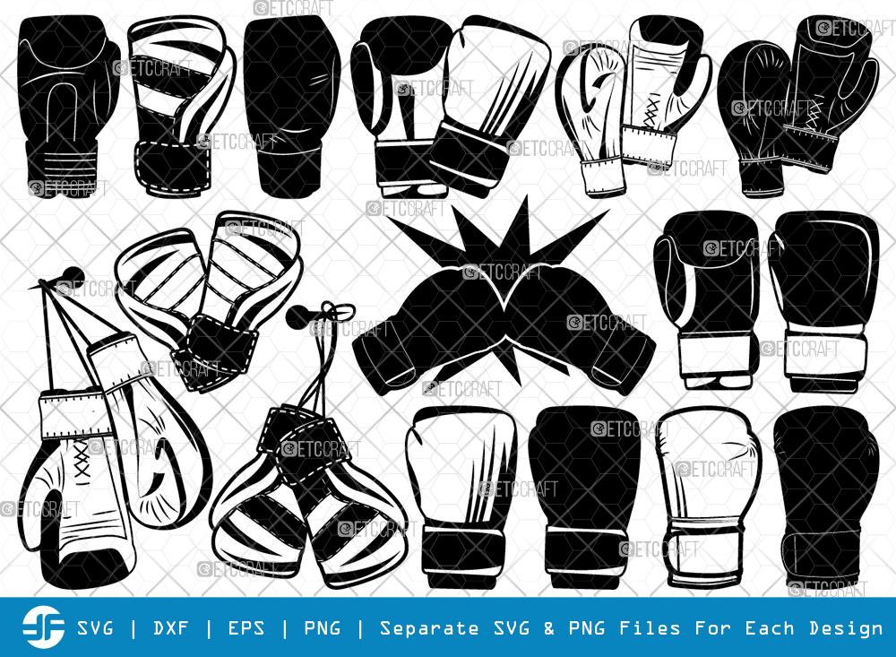 Download Boxing Gloves Svg Cut Files Sport Gloves Silhouette So Fontsy