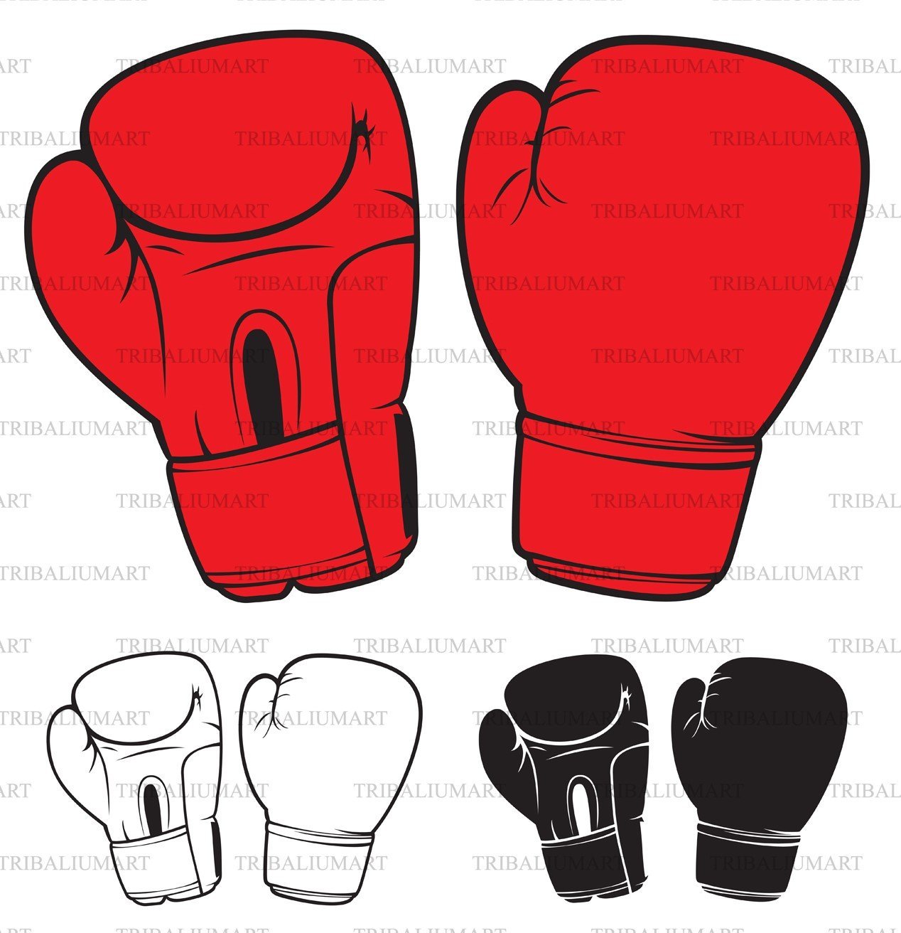 Download Boxing Gloves Cut Files For Cricut Clip Art Silhouettes Eps Svg Pdf Png Dxf Jpeg So Fontsy