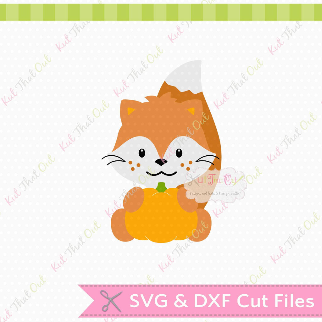 Download Boy Fox with Pumpkin SVG and DXF File - So Fontsy