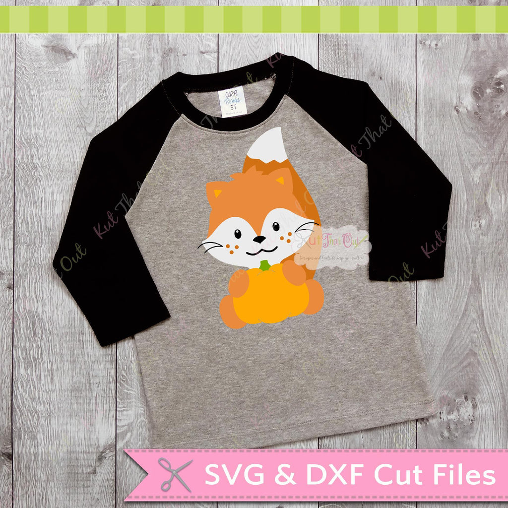 Download Boy Fox with Pumpkin SVG and DXF File - So Fontsy