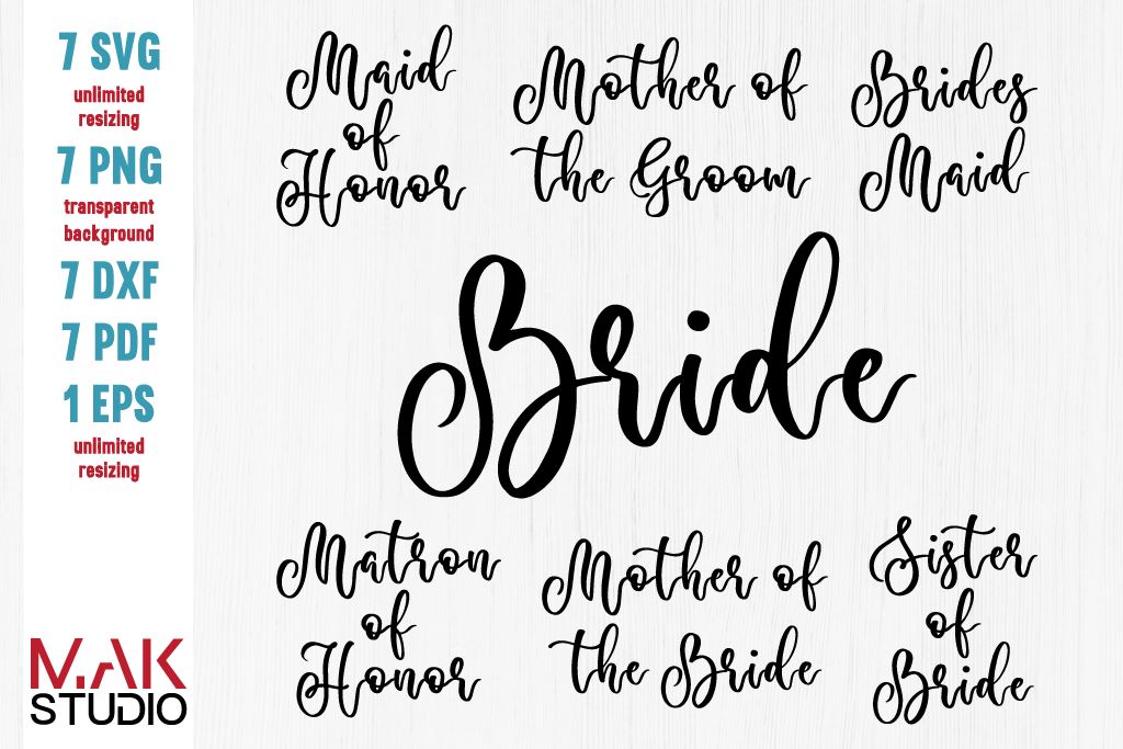 Download Bride Mim Bundles Svg Bride Bundle Svg Wedding Svg Bridal Bride Cut Fles Wedding Svg Bridal Party Svg Wedding Clipart So Fontsy