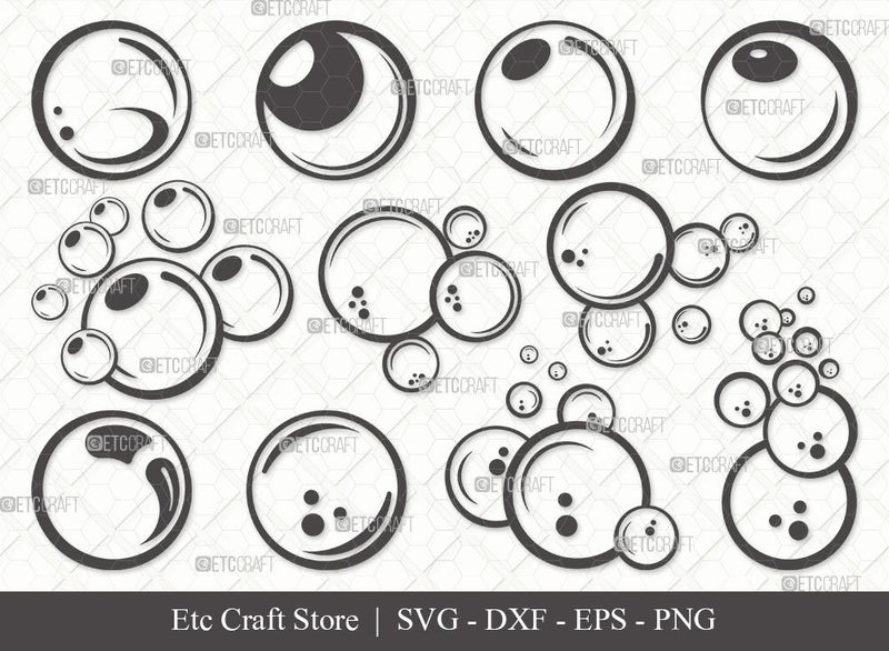 Bubbles Outline SVG Cut File | Soap Bubbles Svg | Blowing Bubbles Svg ...