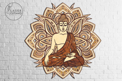 Download Buddha Mandala Multilayer Laser Cut File Mandala Round Sign Svg 3d Designs So Fontsy