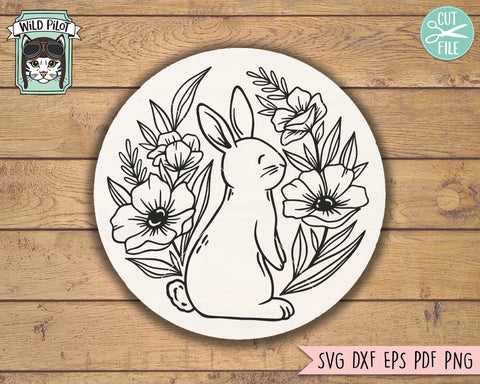 Download Bunny Flowers Svg Rabbit With Flowers Svg Rabbit Cut File Easter Bunny Svg Floral Bunny Svg Easter Svg Bunny Svg Bunny Rabbit Round Sign Svg File So Fontsy