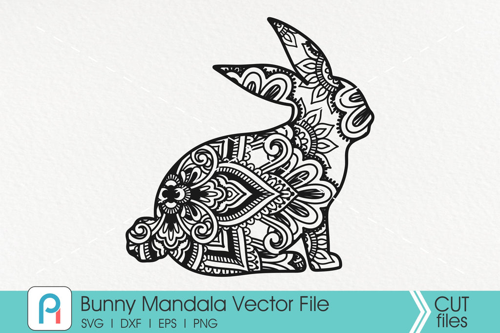 Bunny Svg, Bunny Mandala Svg, Easter Bunny Svg, Easter Svg - So Fontsy