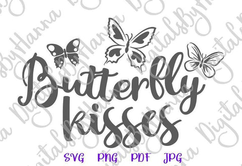 Download Butterfly Kisses Print Cut So Fontsy