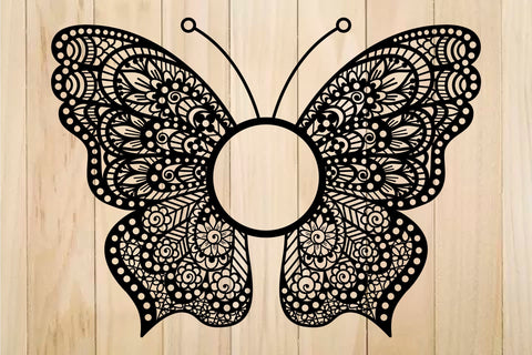 Download Butterfly Monogram Frame So Fontsy