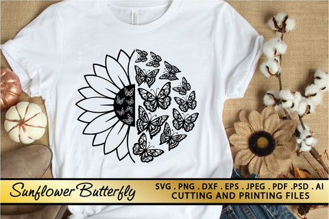 Free Free 245 Butterfly Sunflower Svg SVG PNG EPS DXF File