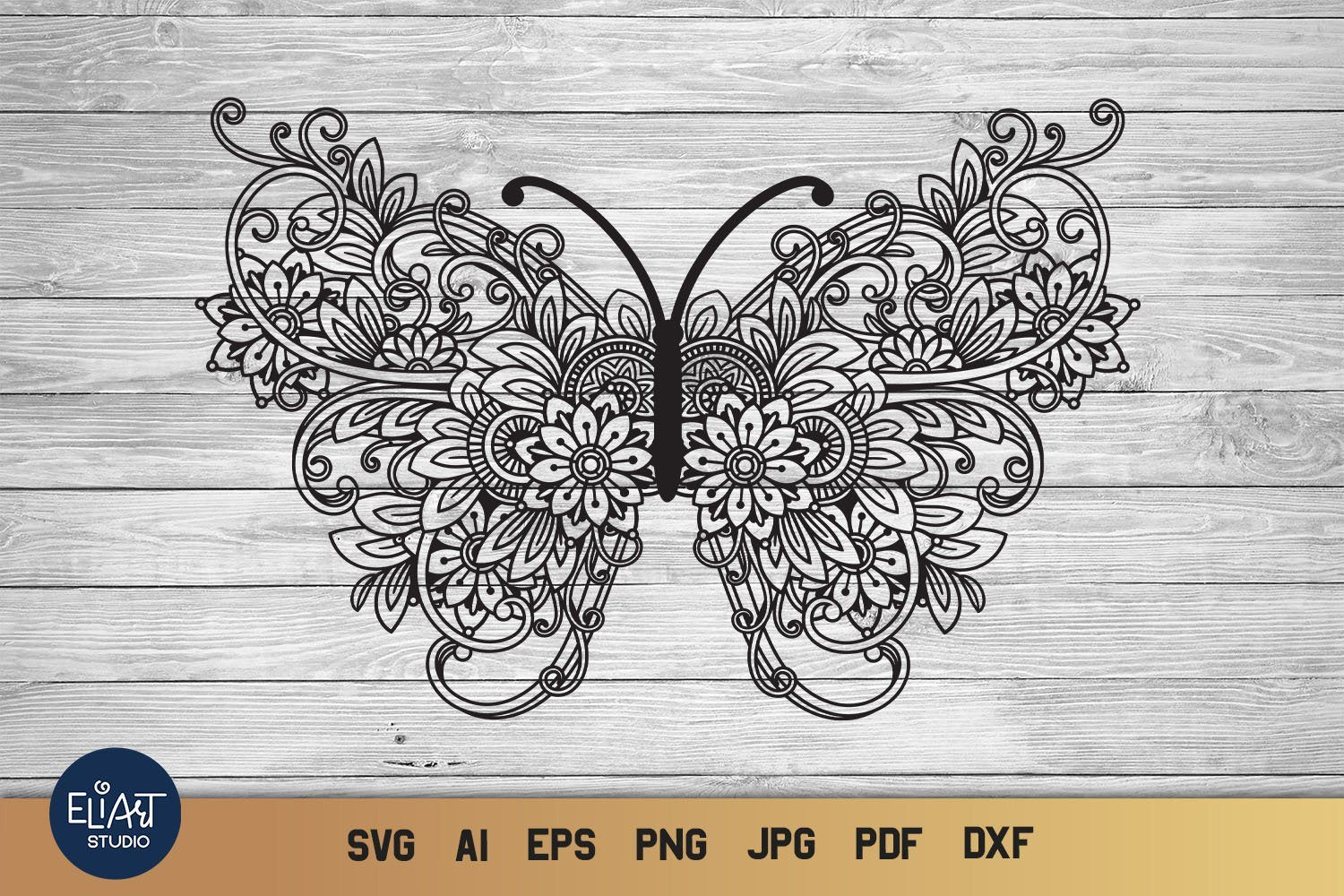 Free Free 168 Free Zentangle Butterfly Svg SVG PNG EPS DXF File