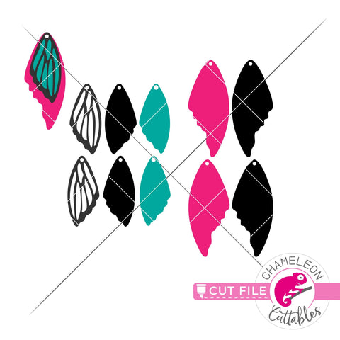 Butterfly Wings Earring Template Svg Png Dxf So Fontsy
