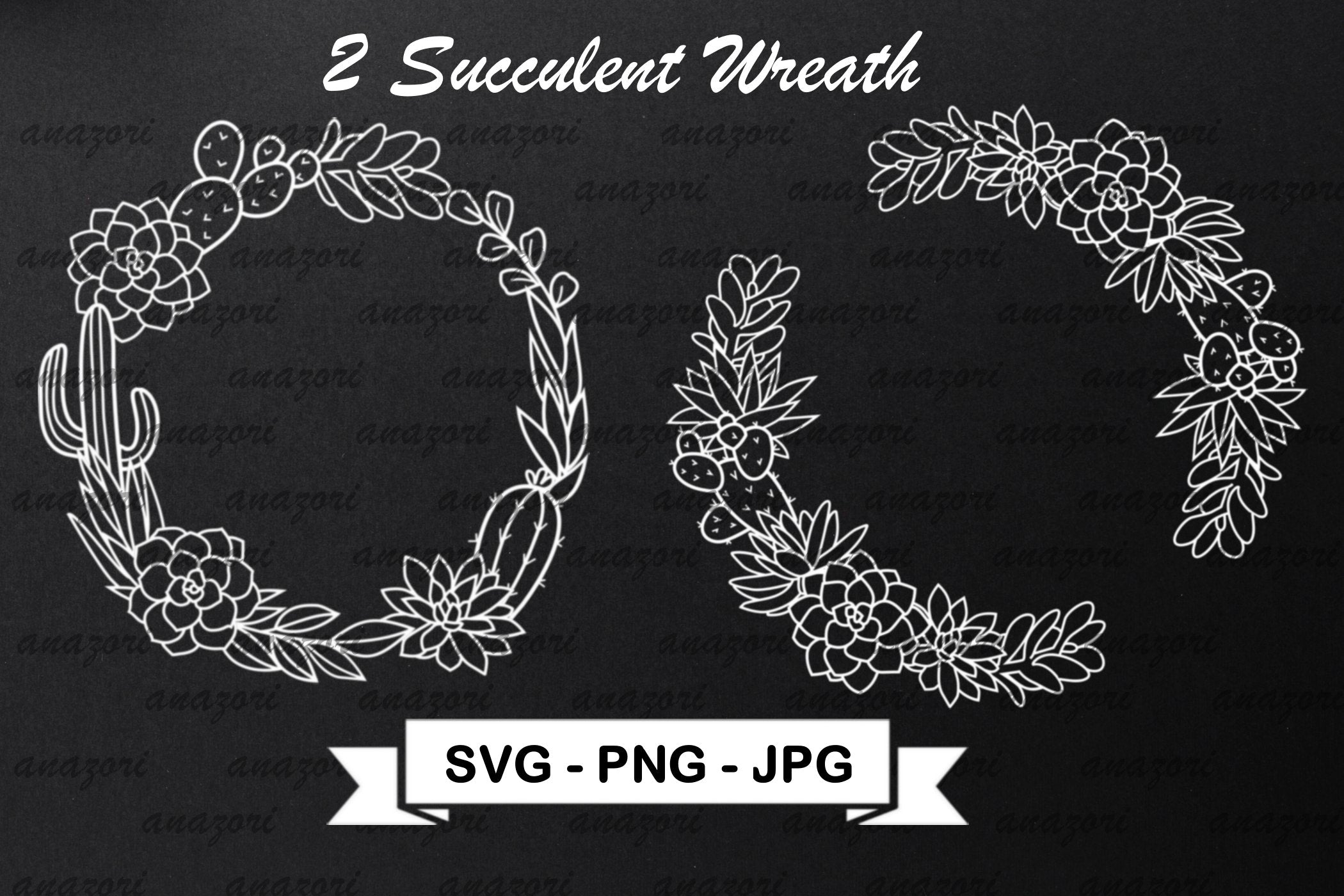 Download Cactus Wreath Svg Cut File Succulent Frame Svg So Fontsy