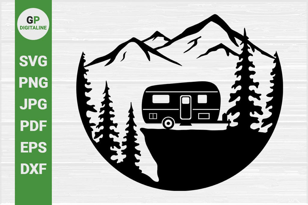 Camper SVG, Camping SVG, Travel Trailer SVG, Forest SVG, Woods SVG ...