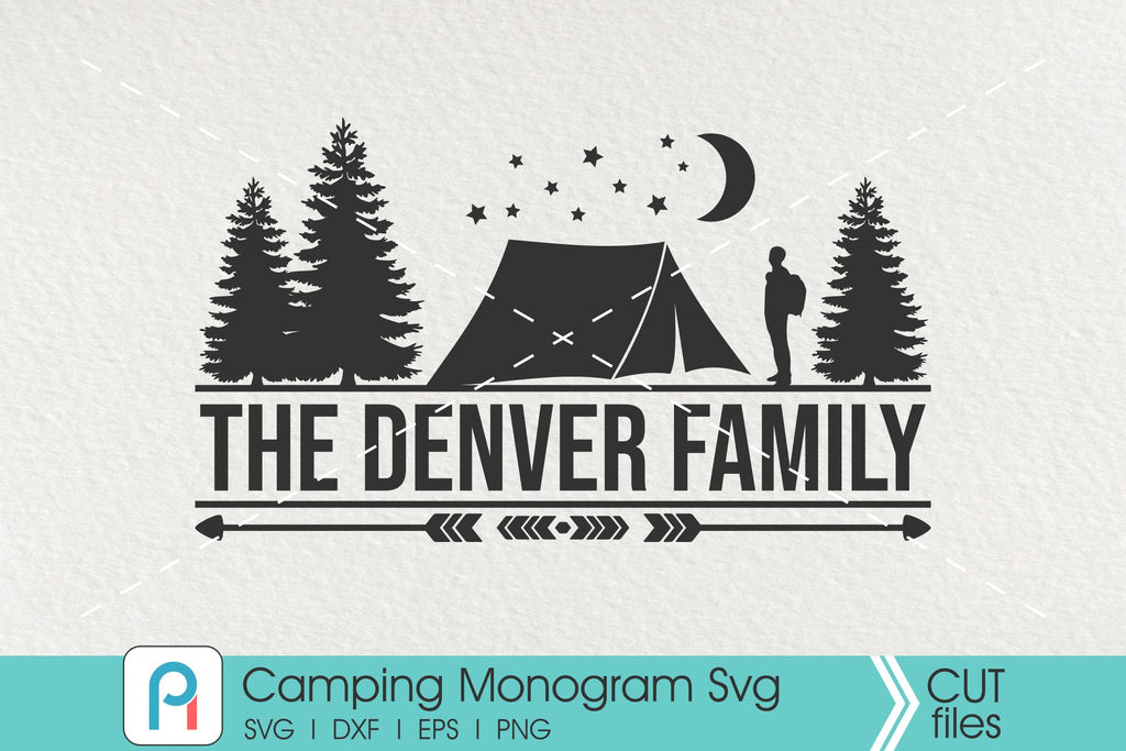 Download Camping Monogram Svg, Camper Svg, Camping Clip Art - So Fontsy