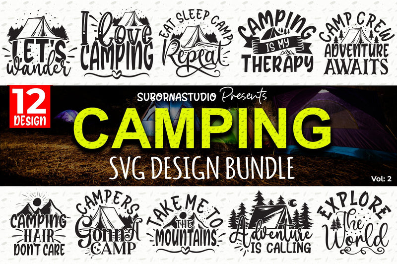 Camping SVG Bundle Vol 2 - So Fontsy