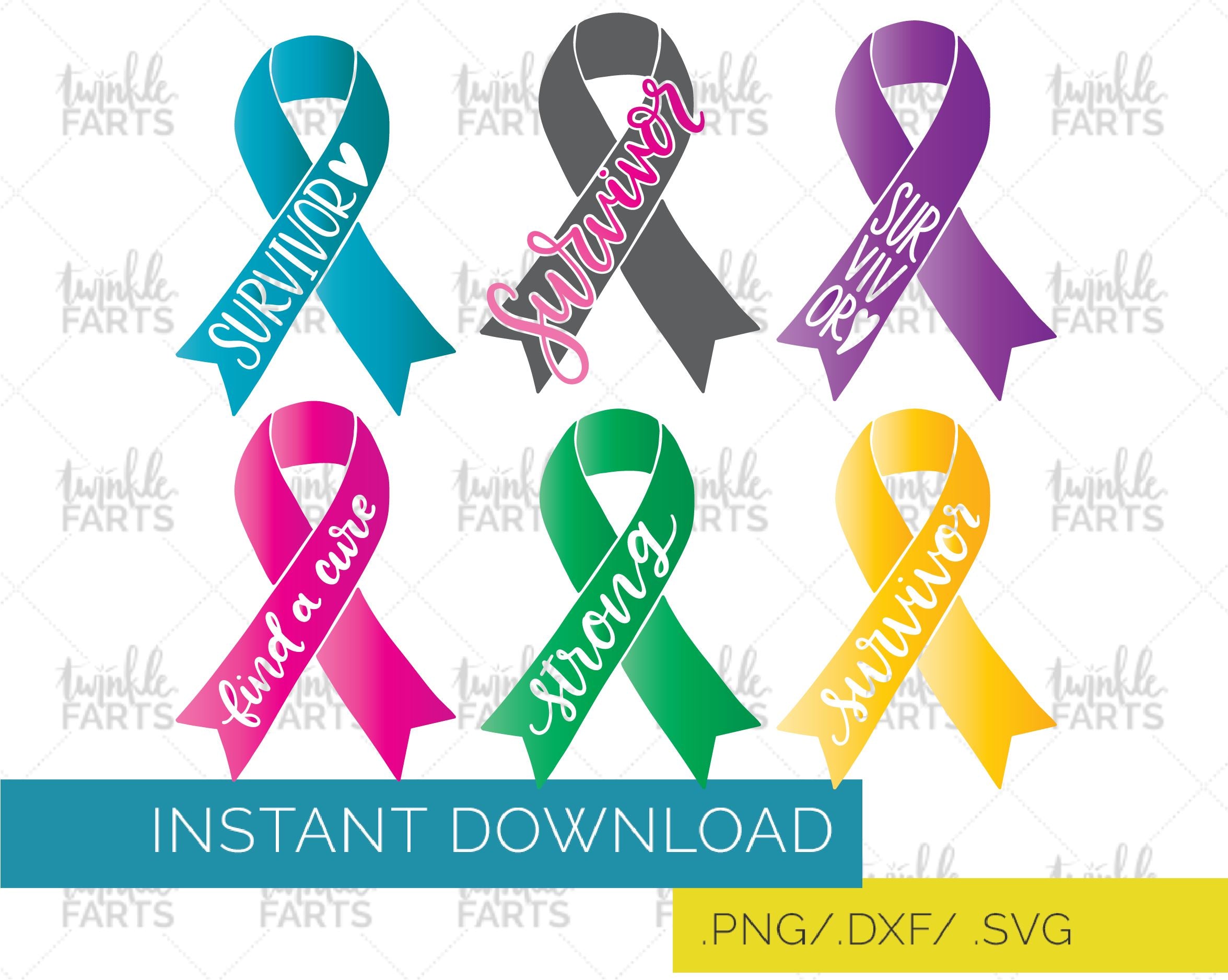 Download Cancer Awareness Ribbon Svg Set So Fontsy