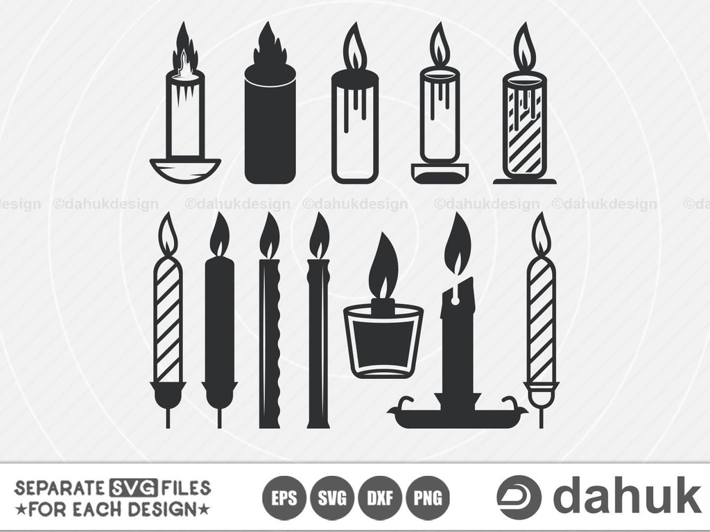 Candle Svg Candle Bundle Candle Cut Files For Silhouette Files For 