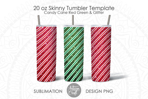 Download Candy Cane Stripe 20 Oz Tumbler Sublimation So Fontsy