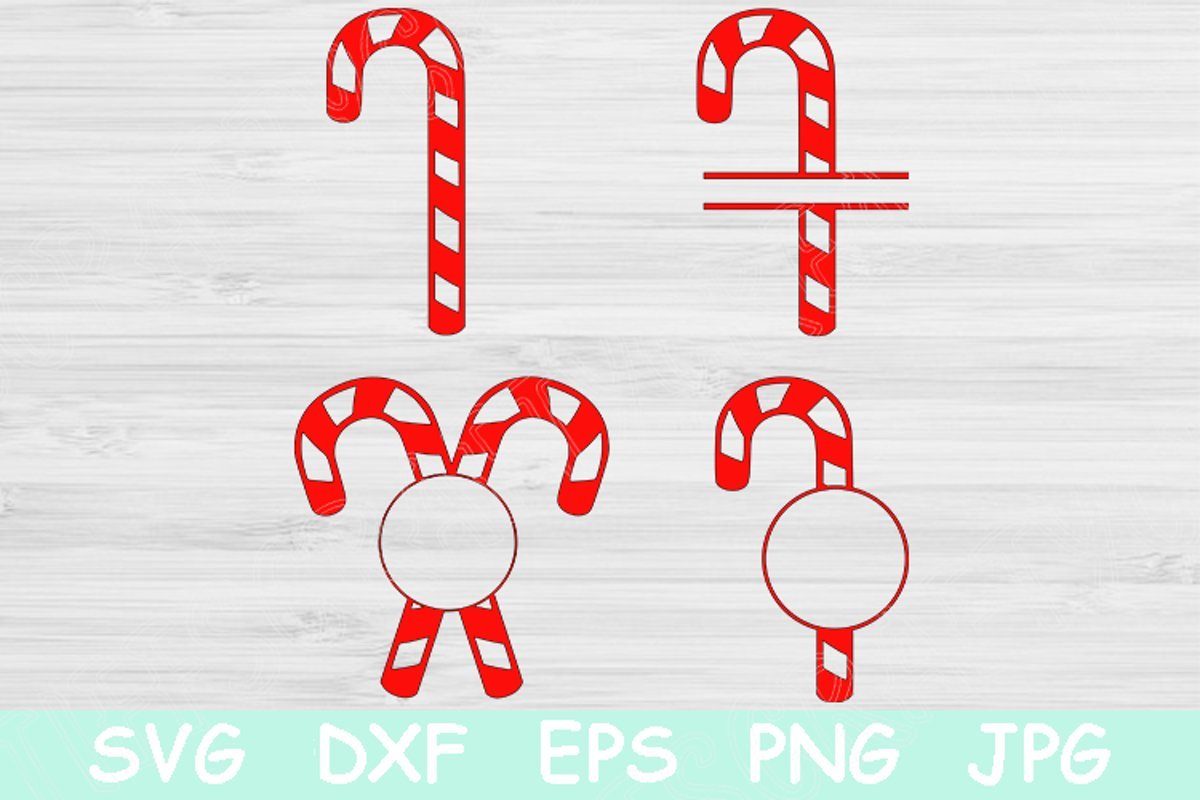 Download Christmas Svg Files Candy Cane Split Name Frame Candy Cane Monogram Frame Candy Cane Tools Scrapbooking