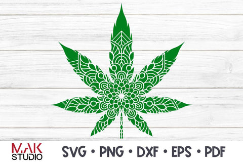 Download Cannabis Leaf Mandala Svg Cannabis Leaf Mandala Dxf Cannabis Mandala Cut File Cannabis Svg Marijuana Svg So Fontsy