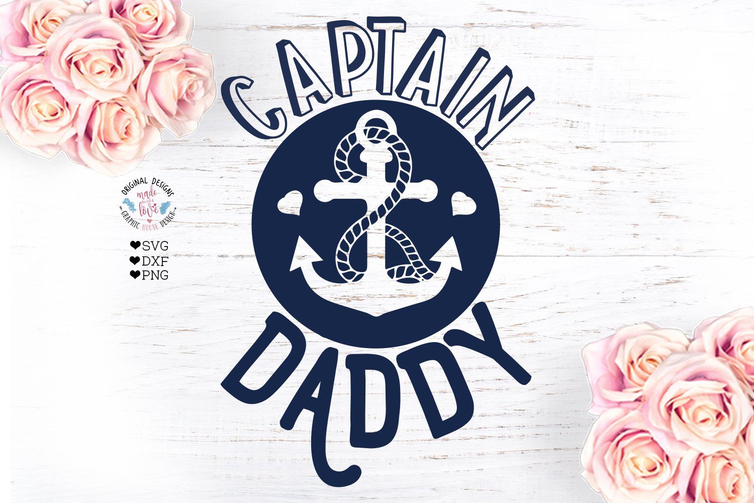 Download Captain Daddy Summer Nautical Dad T Shirt Design So Fontsy