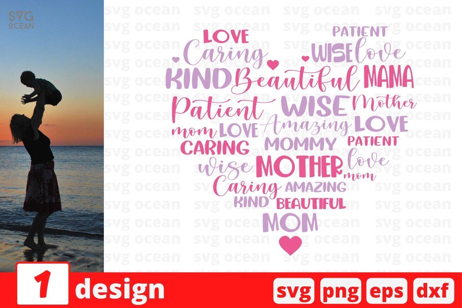 Download Caring Love Kind Beautiful Wise Amazing Love Patient Mommy Svg Cut File So Fontsy